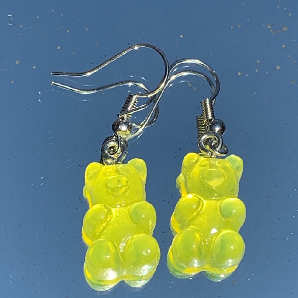 Yellow gummy bear earrings